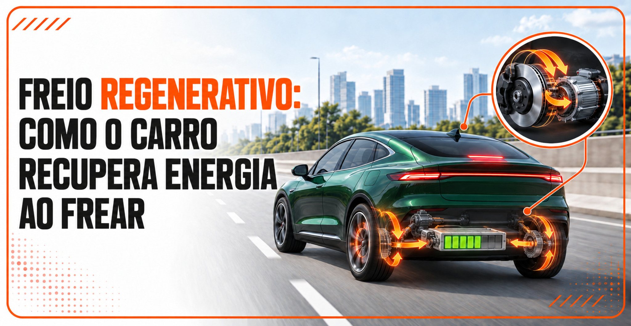 Freio regenerativo: entenda como elétricos e híbridos recuperam energia
