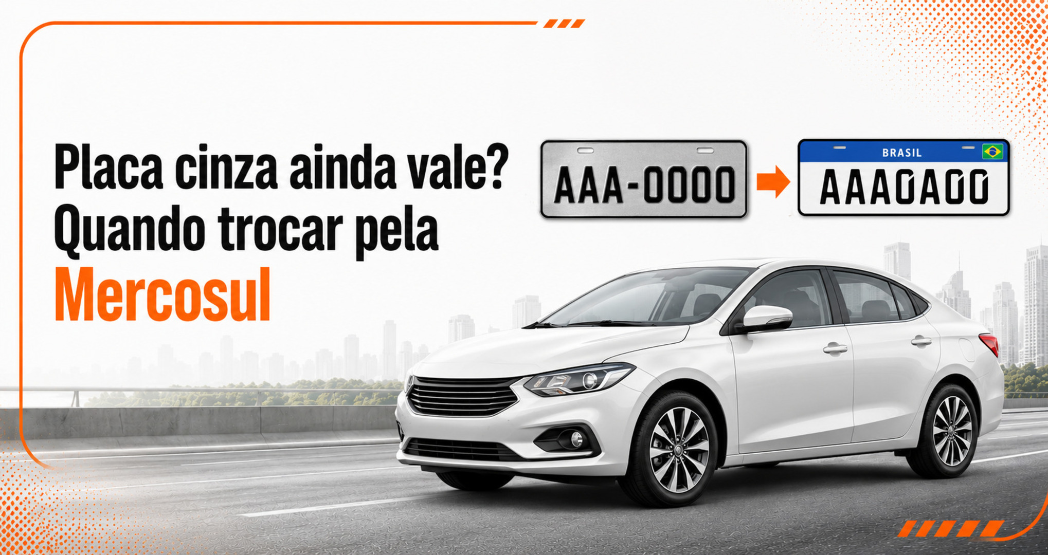 Placa cinza ainda é válida? Veja quando trocar pela Mercosul