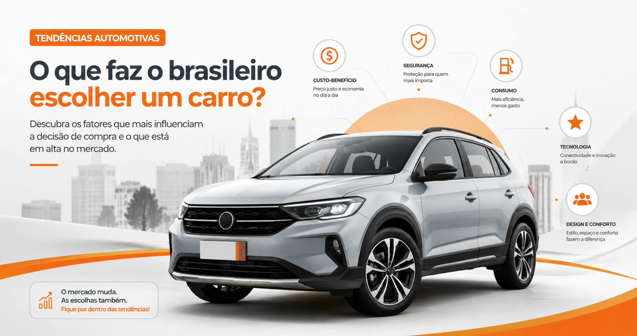Tendências automotivas: o que faz o brasileiro escolher um carro em 2026
