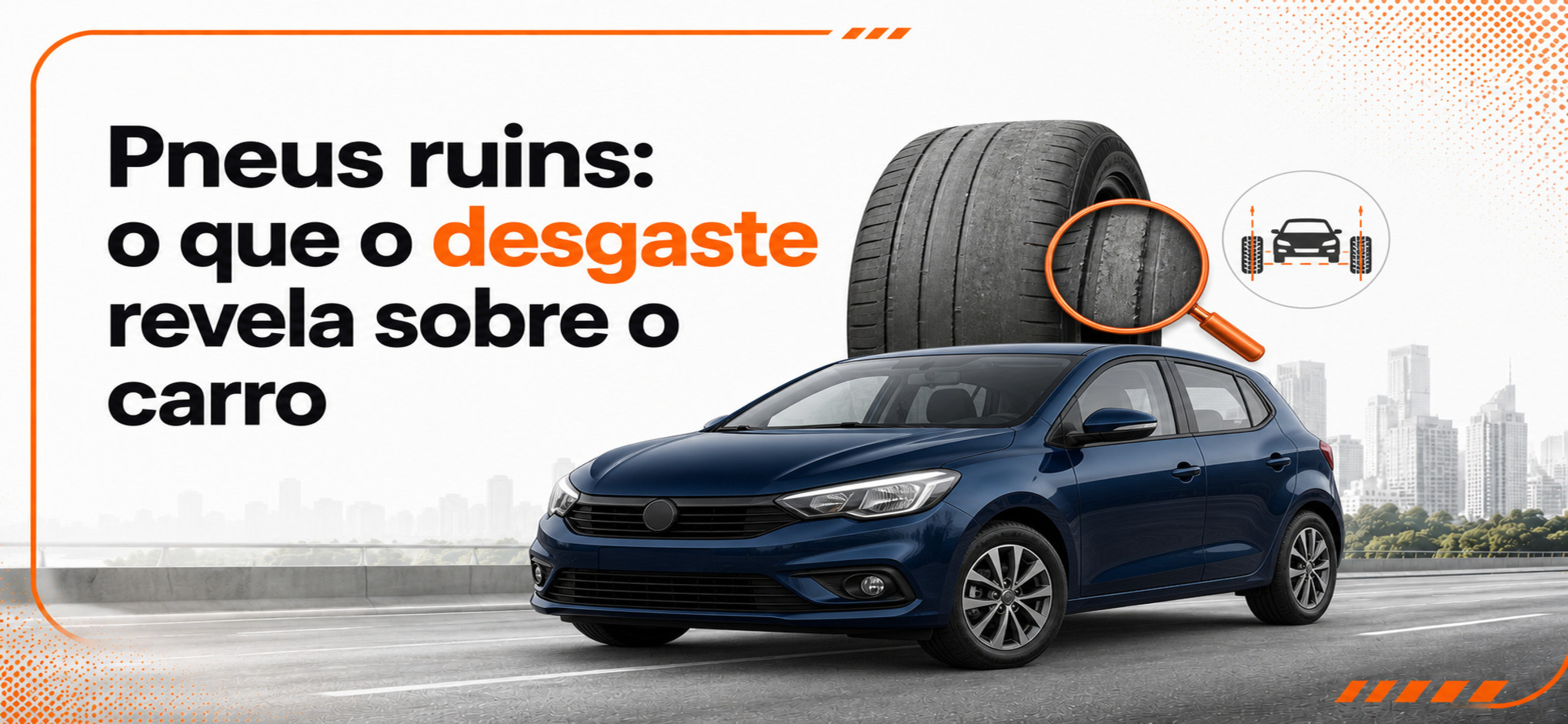 O que pneus ruins podem revelar antes de comprar um carro